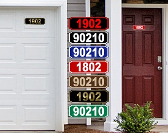 Magnetic Street Address Sign for Garage Door, Vertical Home Address Magnet Sign, House Numbers for Metal Mailbox (Various Sizes)