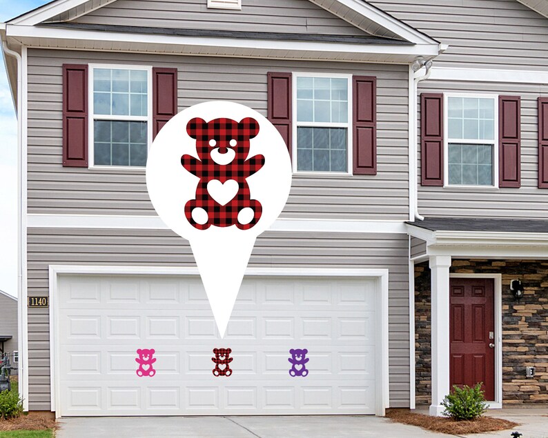 Teddy Bear for Garage Door Car Locker Holiday Decor Etsy