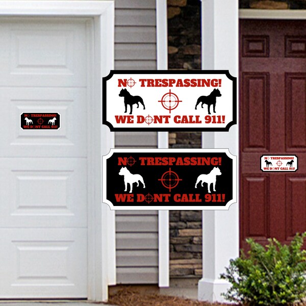 No Trespassing - This Property Proteted by Video Surveillance Bilingual