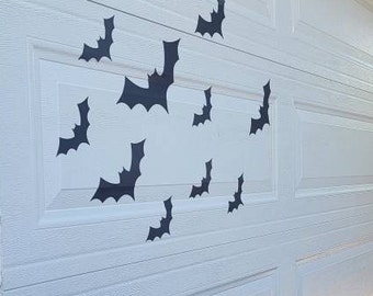 Bat Colony Flexible Magnets for Garage Door, Magnetic Bats Decal, Halloween Bat Porch Decor, Bat Magnets Yard Art Decoration (Various Sizes)