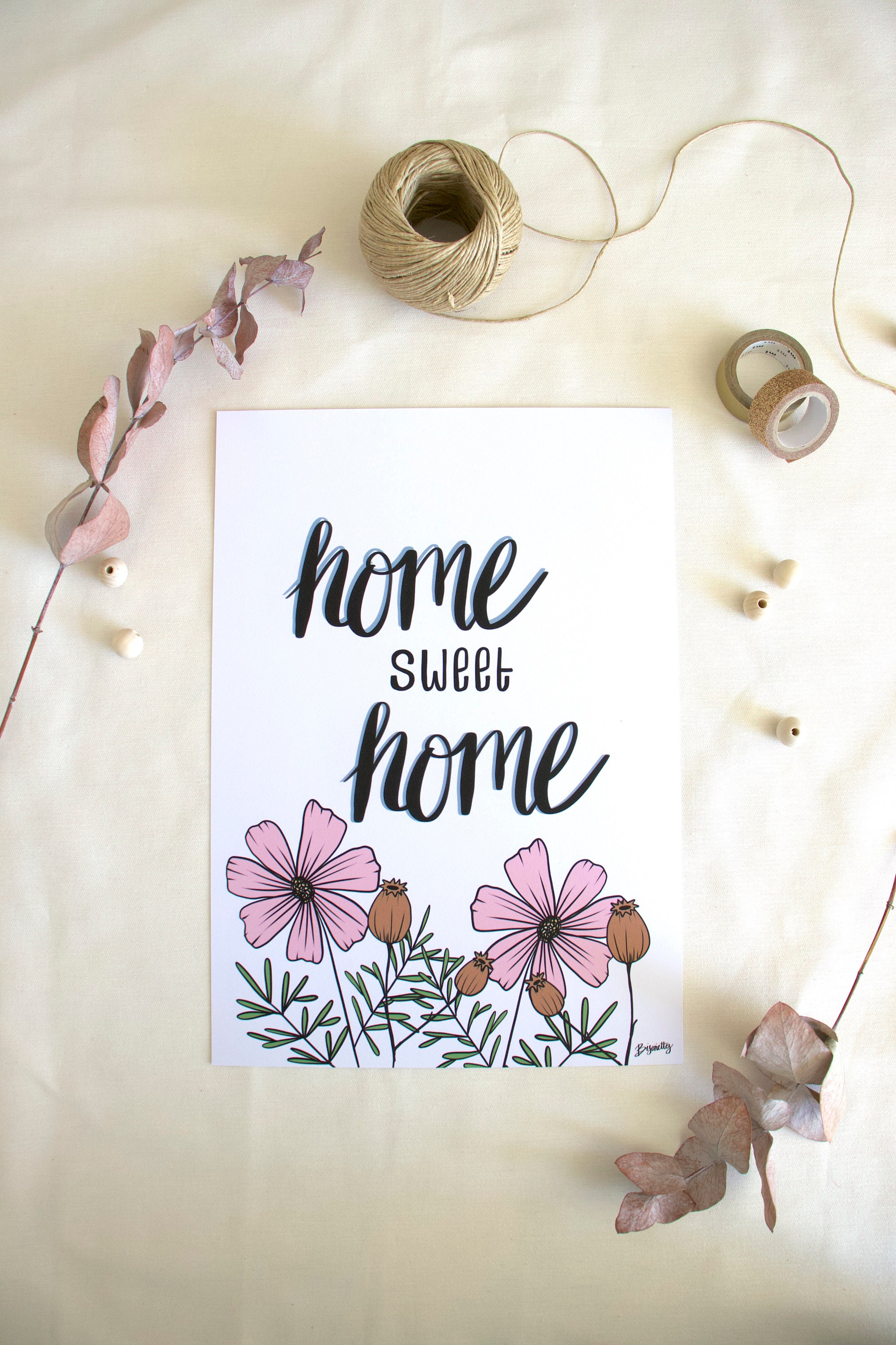 Accueil Sweet Home Wall Print Host Hostess Cadeau Pendaison Décoration de Chambre