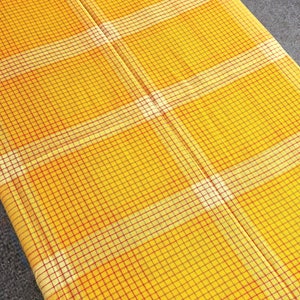 Vintage Finnish Checkered Tablecloth: Mid-Century Modern Dralon Textile