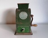 Antique Swedish Coffee Mill with Cast Iron Crank Handle, Carl Ramstedt Coffee Grinder quot Tix quot , Eskilstuna Stålindustri, Swedish Antique