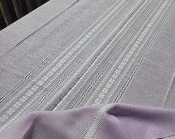 1950年代のヴィンテージスウェーデンリネンテーブルクロス：紫の花柄