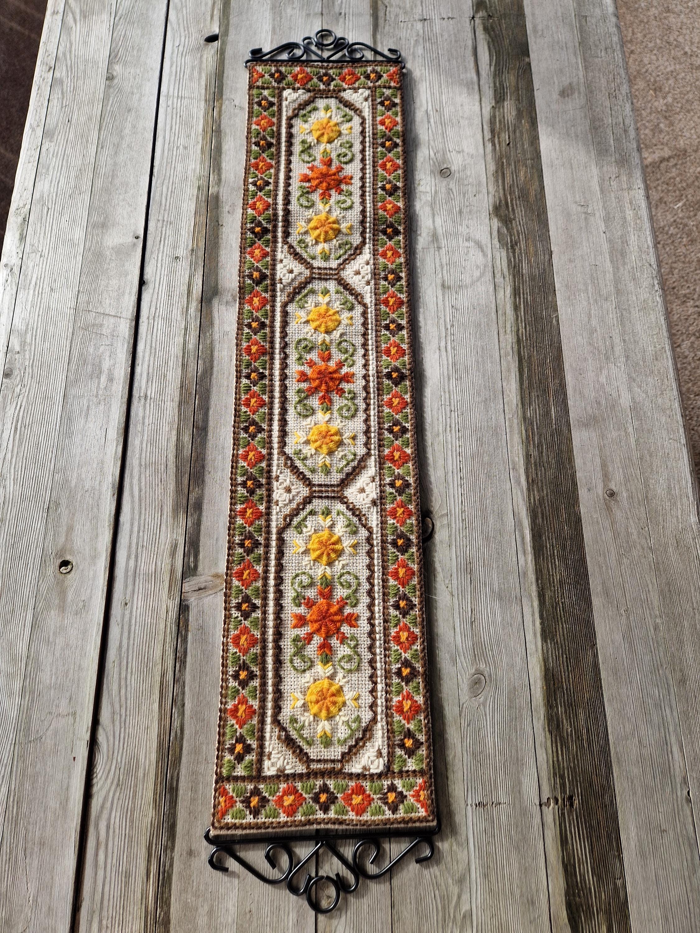 ヴィンテージ刺繍ベルプル | ウールタペストリー | ノルウェー