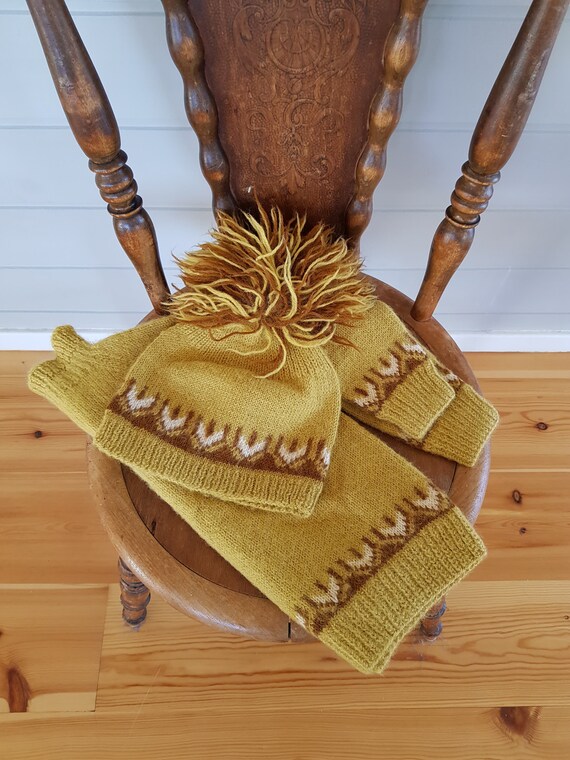 Vintage Norwegian Sweater, Handknit Children's Swe