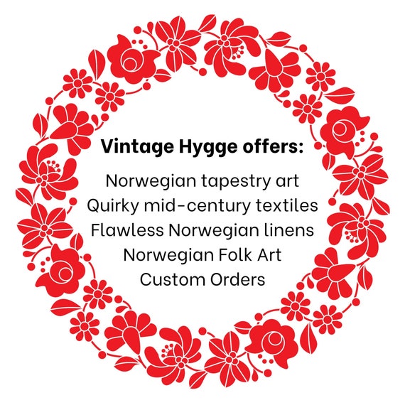 Vintage Norweigan Christmas Wall Hanging | God Jul