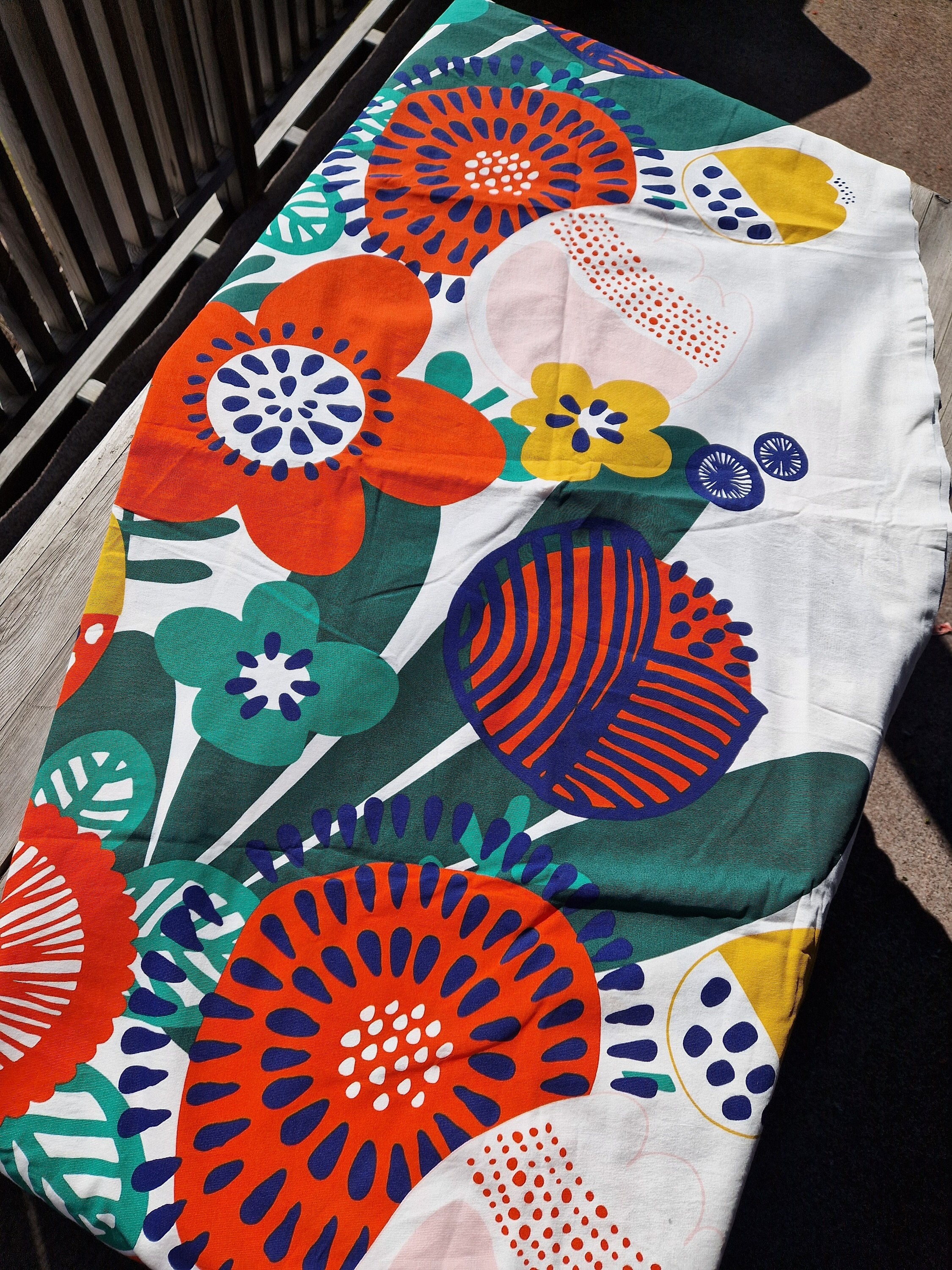 Vintage IKEA Irmelin Fabric | Bold Floral Cotton by Emma Hagman
