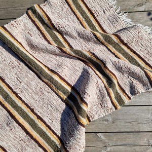Vintage Norwegian Runner Rug | Vintage Rag Rug | Farmhouse Rug | Striped Rug | Stair Runner | Weaving Nordic Rug | Woven Runner Rug