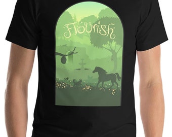 Flourish Board Game Unisex T-Shirt - Minimalist Travel Design  - Officially Authorised Accessory