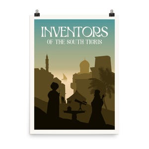 Bordspelposter Inventors of the South Tigris - Minimalistische reiskunst aan de muur - Officieel geautoriseerd accessoire
