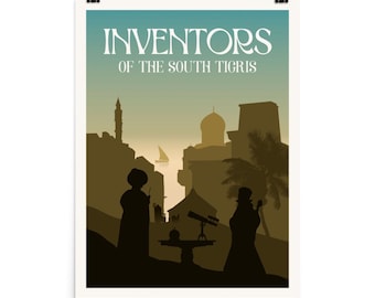 Inventors of the South Tigris Board Game Poster - Minimalist Travel Wall Art - Officially Authorised Accessory