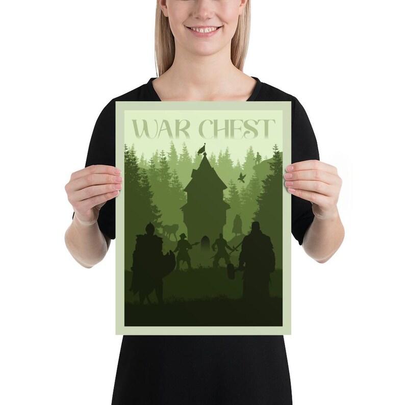 War Chest Board Game Poster - Minimalist Travel Wall Art - Officially ...