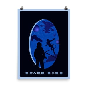 Space Base Board Game Poster - Minimalist Travel Wall Art - Officially Authorised Accessory