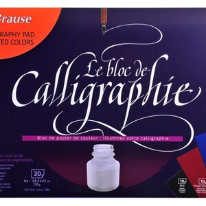 Brause farbiges Kalligraphie-Papier DIN 4 / 30 Blatt