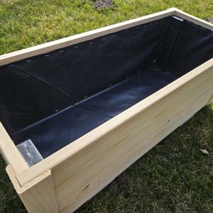 Holz Übertopf 80x30x33cm Garten Übertopf Blumentopf Trog Gemüsepflanzer Kräuterpflanzer Gemüsetrog Hochbeet Garten Übertopf