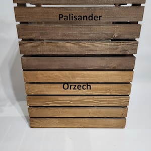 Bench and Storage Chest Upholstered Stool Seat Chest Made of Wood, Stool Bench with Storage Space, Crate Box 60 x 40 x 44 cm, Nut image 6