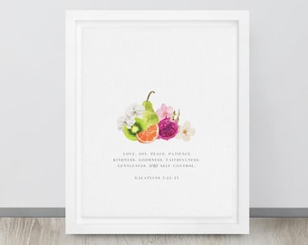 Fruit of the Spirit Galatians 5:22-23 Framed Canvas
