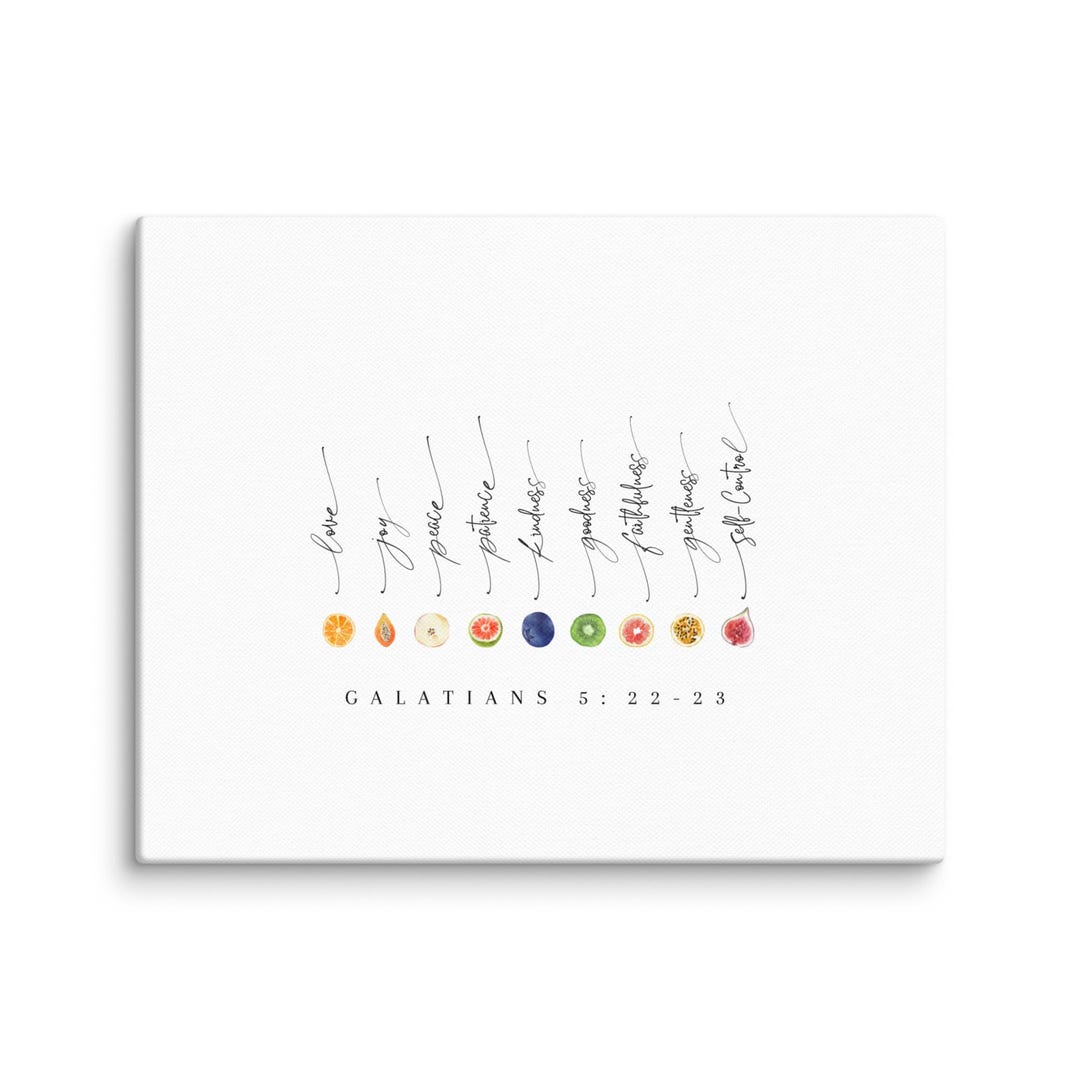 Fruit of the Spirit Wall Canvas Art Christian Decor Bible Verse Gift ...