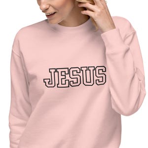 Besticktes Jesus Unisex Premium Sweatshirt