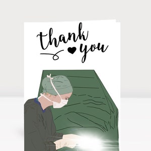 DOWNLOAD Karte Medizin, Thank you Karte Chirurgen, Arzt Geschenk, Krankenschwester Geschenk, Mediziner Geschenk