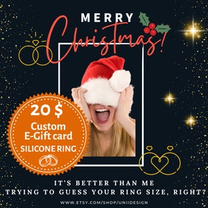 Aangepaste cadeaubon afdrukbaar, persoonlijke cadeaubon, couponcadeau voor siliconenring, digitaal kerstcadeau, last-minute cadeau, leuk paar 3