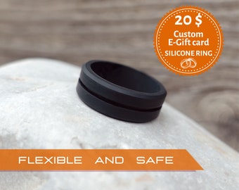 Valentines Gift for Him, Downloadable Gift Card for 1 mens silicone ring men, Personal Gift for Him, Valentines for him, Last Minutes Gift