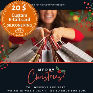 Aangepaste cadeaubon afdrukbaar, persoonlijke cadeaubon, couponcadeau voor siliconenring, digitaal kerstcadeau, last-minute cadeau, leuk paar 2