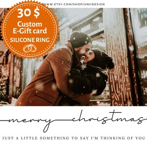 Aangepaste cadeaubon afdrukbaar, persoonlijke cadeaubon, coupon cadeau voor 3 heren siliconen ringen, digitale kerstcadeau, lange afstand cadeau 4