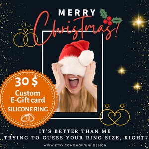 Aangepaste cadeaubon afdrukbaar, persoonlijke cadeaubon, 3 siliconen ringen couponcadeau, digitaal kerstcadeau, last-minute cadeau, leuk paar 3