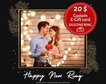 Valentines Gift for Him, Downloadable Gift Card for 1 mens silicone ring men, Personal Gift for Him, Valentines for him, Last Minutes Gift