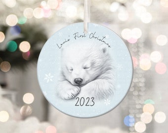 Personalised Baby's First Christmas Decoration | Baby's first Christmas 2023 | Baby Christmas Tree Decoration | New baby gifts