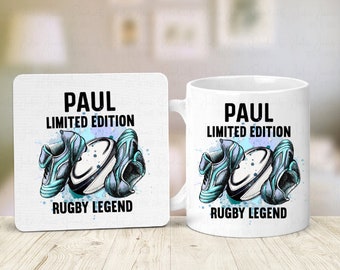 Rugby mug | Rugby gifts for him | Personalised mug | Birthday gift for him