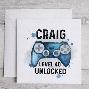 Gamer Birthday Card | Big Birthday Ages | For Him | Dad | Daddy | Husband | Boyfriend