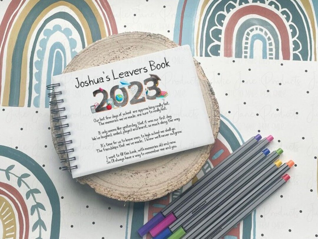 School Leavers Book Personalised Leavers Book Autograph Etsy