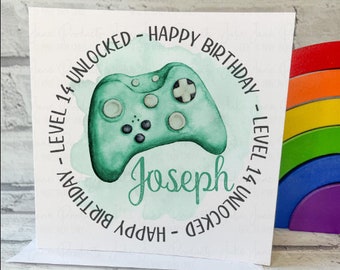 Gamer Birthday Card | Big Birthday Ages | For Him | Dad | Daddy | Husband | Boyfriend