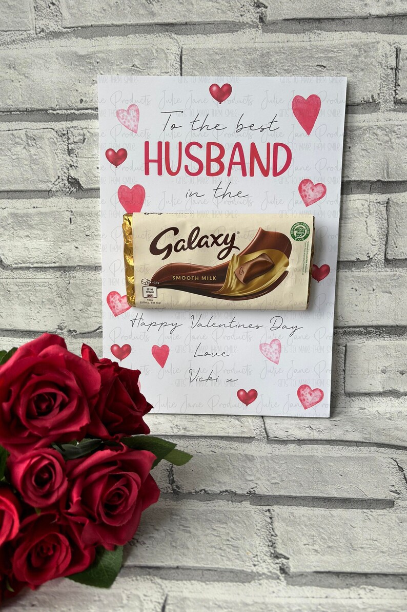 Valentines Chocolate Board Girlfriend Chocolate Gift Gift for