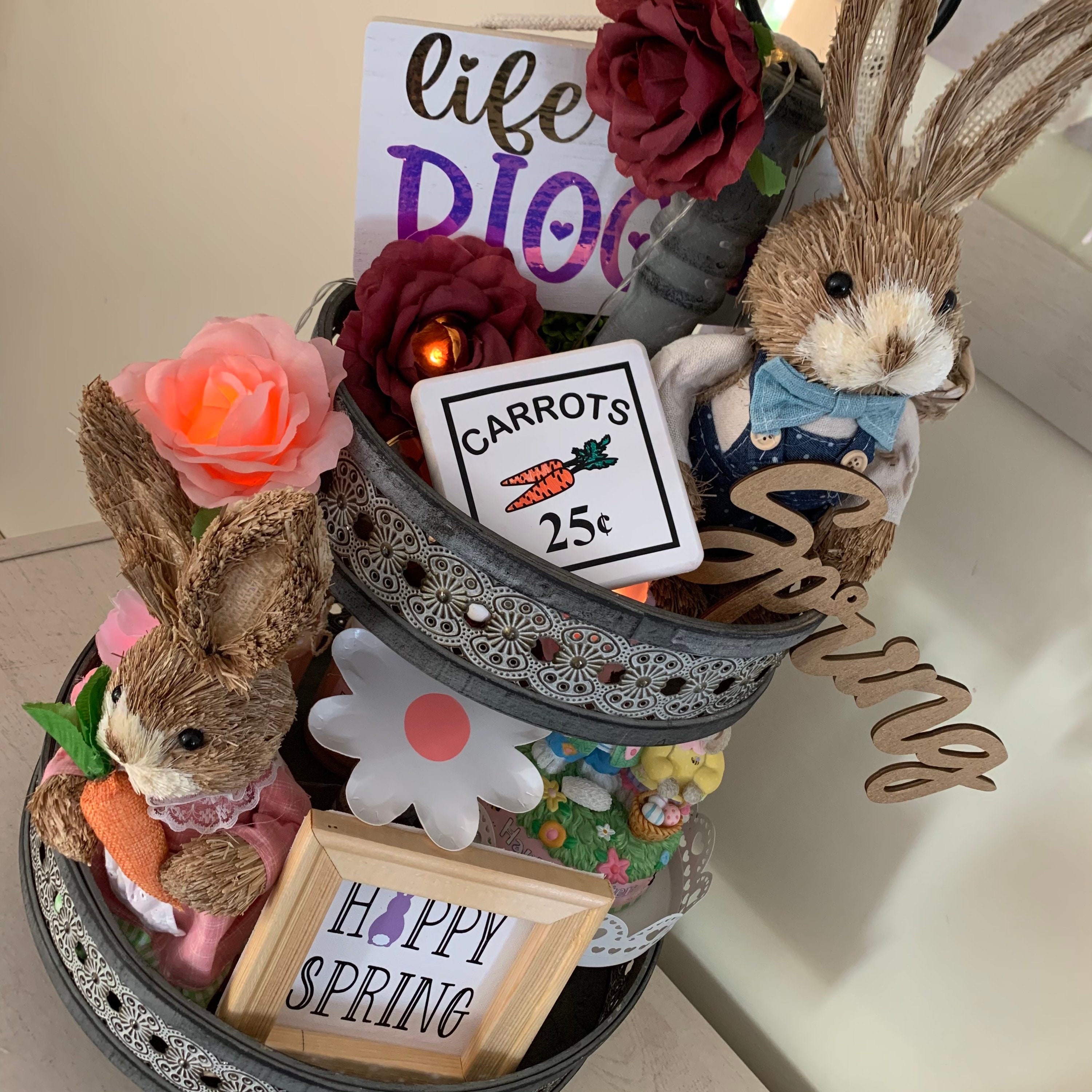 Panneaux et Mini Enseignes Pour Plateau à Plusieurs Niveaux | Tiered Tray Pâques Printemps