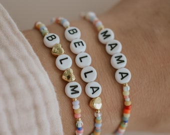 Colorful name bracelet, bracelet with name, beaded bracelet, letter bracelet, personalized bracelet