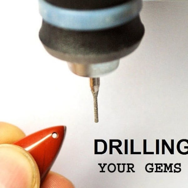 Drilling service for gems you buy ( Front Drill - 2-4 mm ) making pendants from cabochons. Free service for 10 or more items.