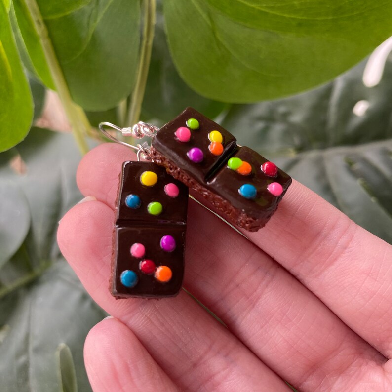 Cosmic Brownie Earrings Handmade Little Debbie Earrings Cute Etsy