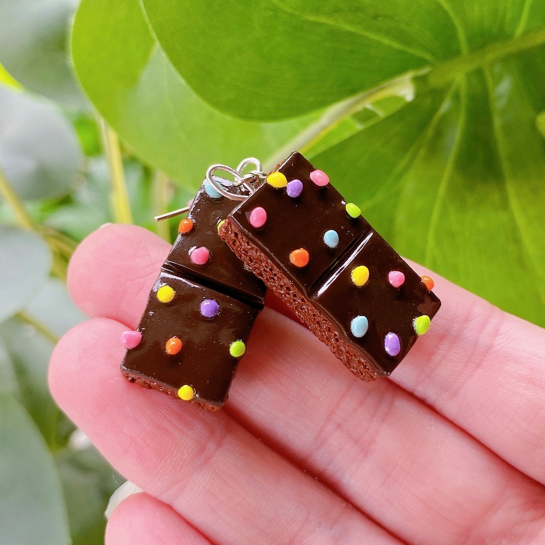 Cosmic Brownie Earrings Handmade Little Debbie Earrings Cute Etsy