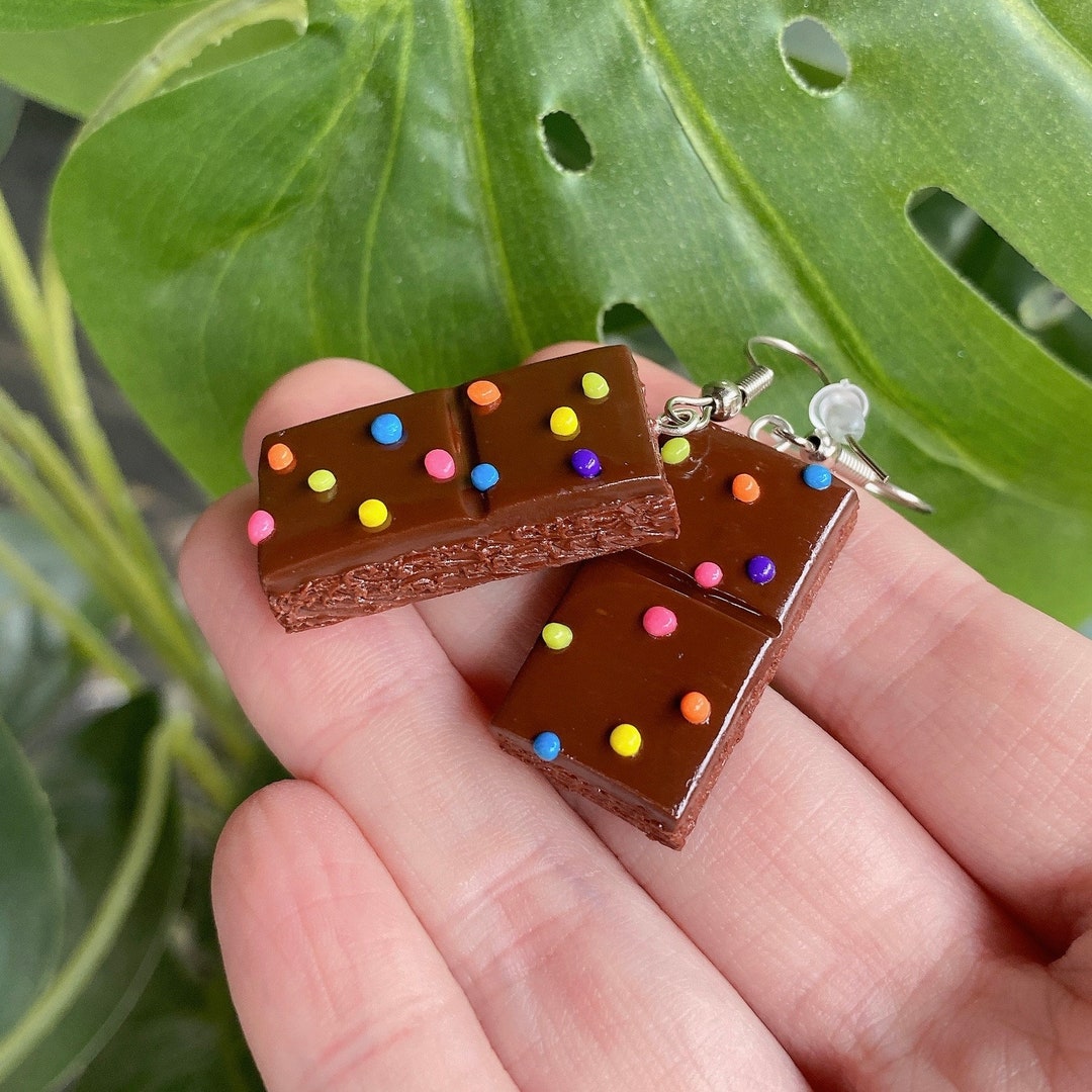 Cosmic Brownie Earrings Handmade Little Debbie Earrings Cute Etsy