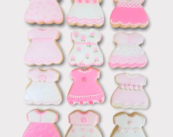 Baby Shower Cookies - Baby girl cookies - baby shower for girl - baby dress cookies - sprinkle shower - baby shower desserts - Baby shower