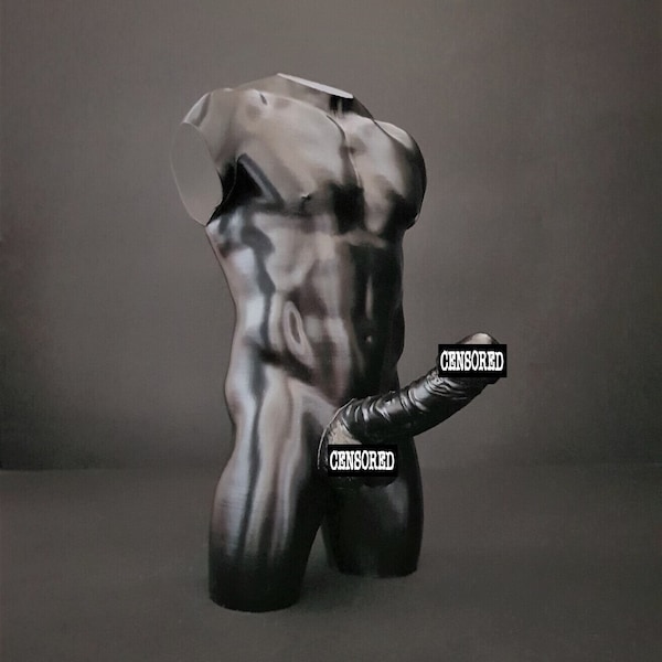 Naked Male Body Art Sculpture, Nude Man Torso Figurine, Men Statue, Erotic Penis Gift