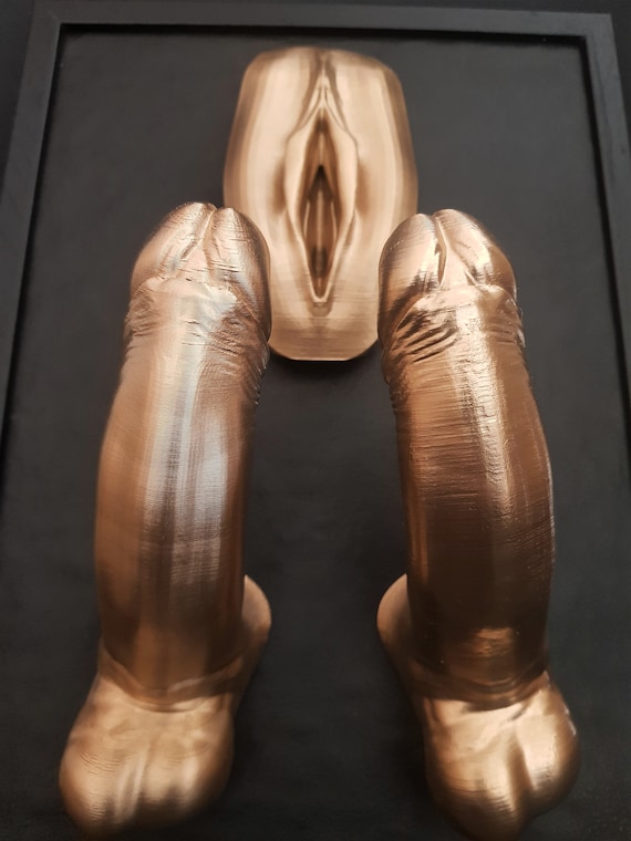 I Love Double Penetration 3D Art Sculpture Erotic Fetish