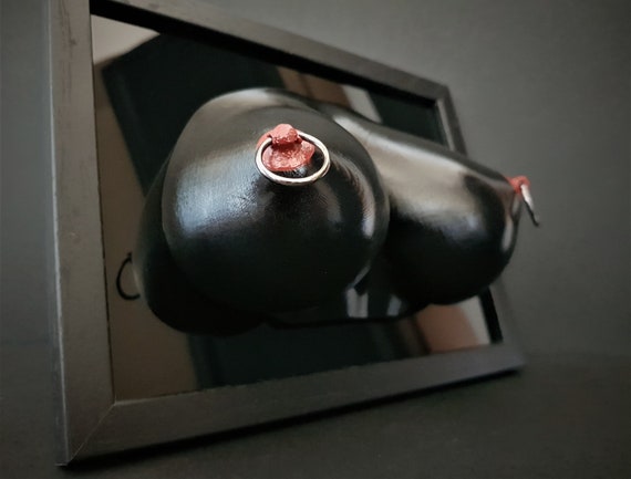 Pierced Breasts 3D Art Sculpture Erotic Boobs Naughty image
