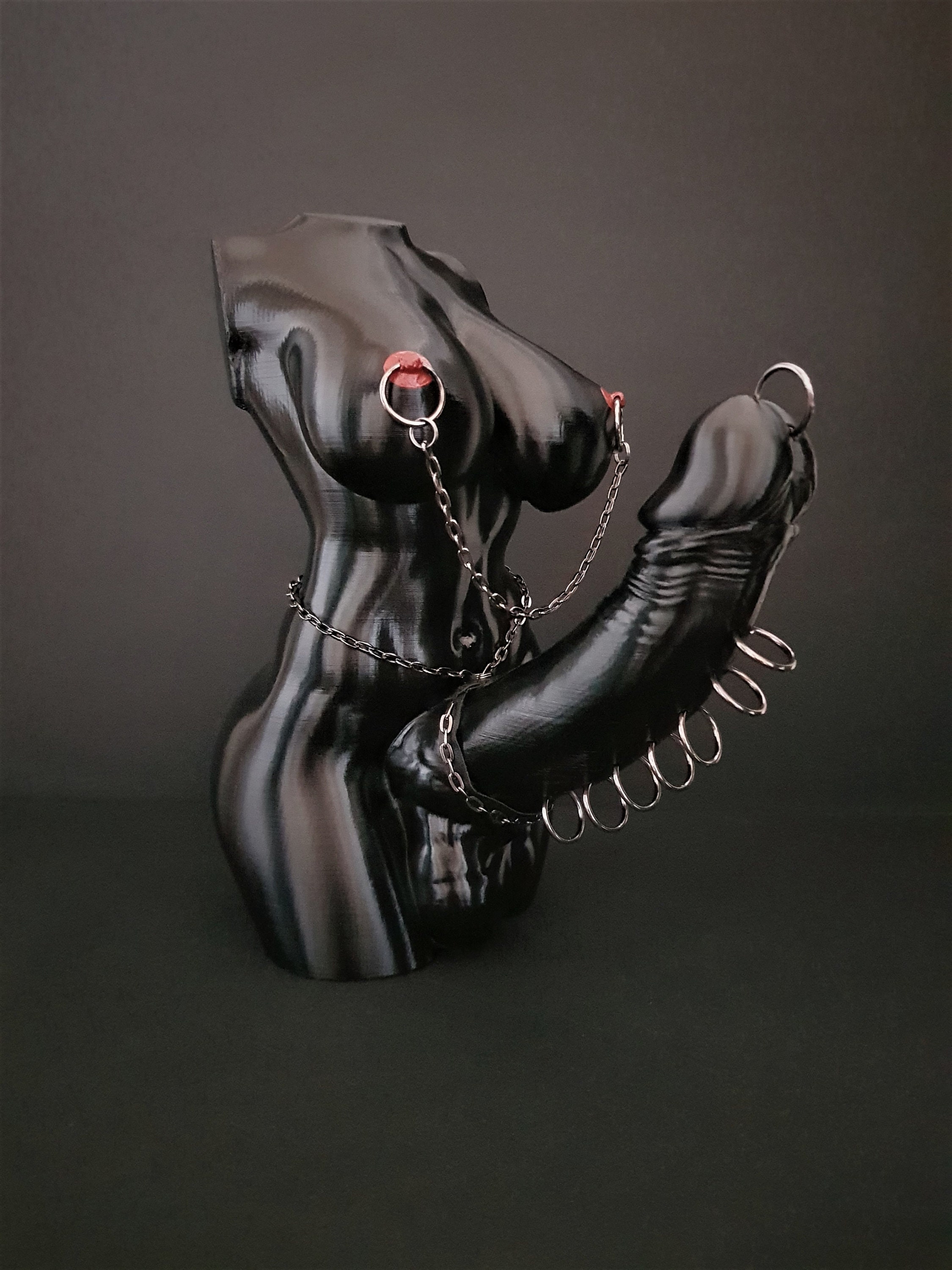 Fetish 10 Inch Body Art Sculpture, BDSM Bondage Trans Transgender Figure,  Erotic Strap on Metal Harness - Etsy