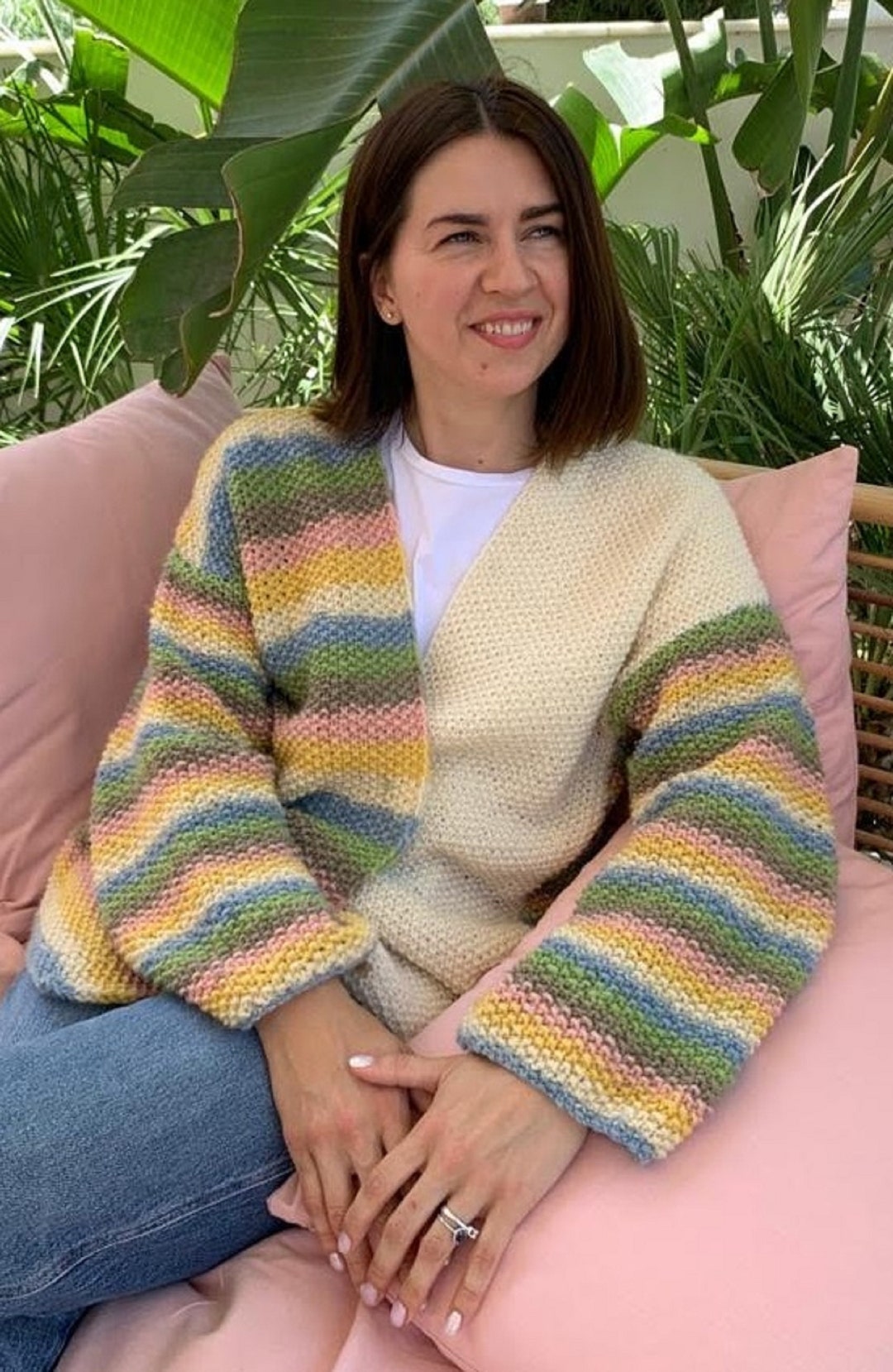 KNITTING PATTERN Chunky Knit Cardigan Women's Fashion Cardigan Knit