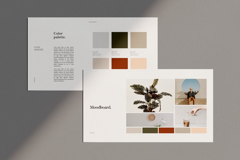 KALINA Minimal Clean Neutral Powerpoint Brand Guidelines - Etsy